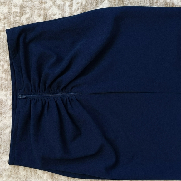 My Michelle Ruched Slit Maxi Skirt Junior 1 Navy - Picture 8 of 16
